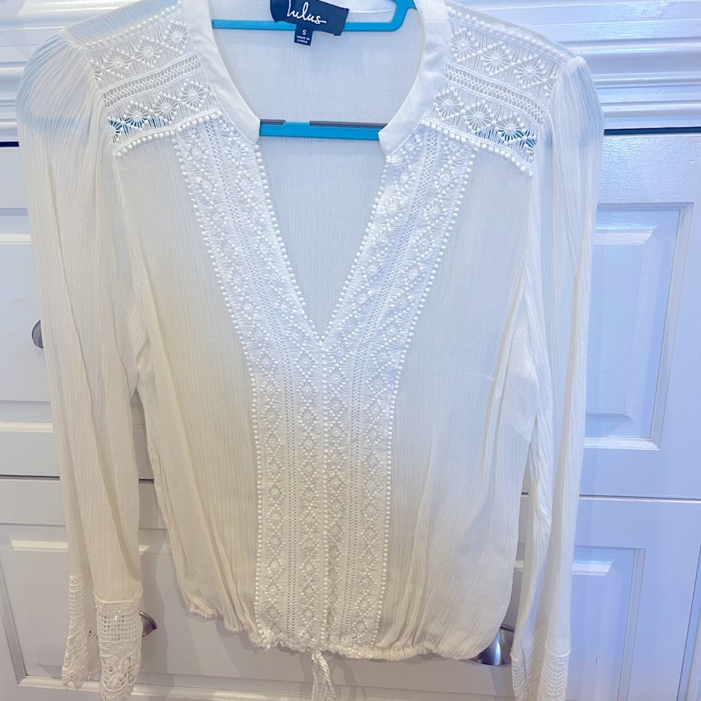 Perfect condition white/lace blouse.